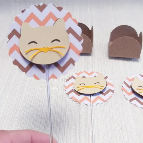 Topper com forminha gatinho