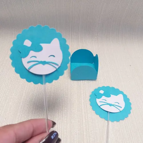 Topper com forminha gatinho