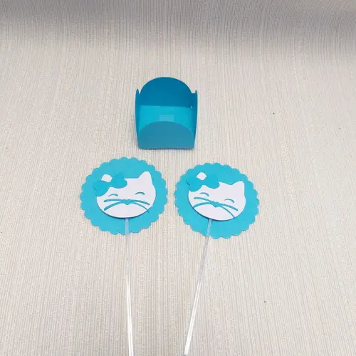 Topper com forminha gatinho