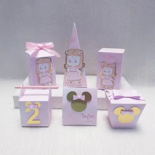 Kit Festa Minnie Rosa com 30 itens