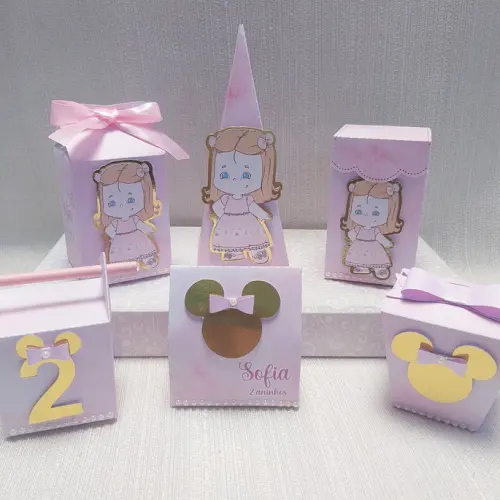Kit Festa Minnie Rosa com 30 itens