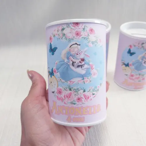 Cofrinho Alice no Pais das Maravilhas