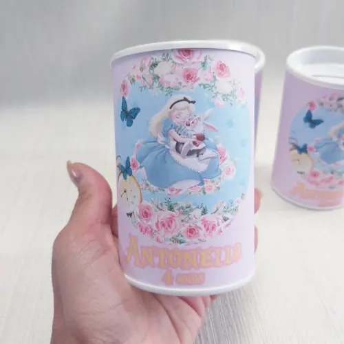 Cofrinho Alice no Pais das Maravilhas