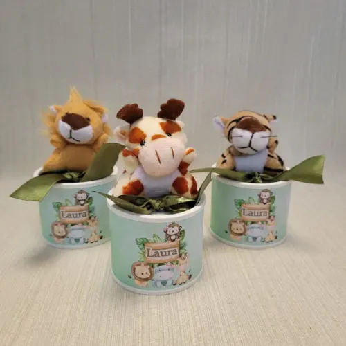 Lembrancinha Festa Safari Latinha 6x5cm