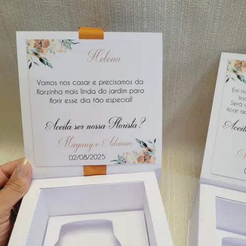 Convite Caixa Nutella - Convite Daminha, Pajem ou Padrinhos