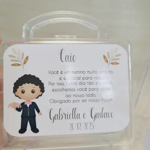 Convite Daminha, Pajem, Florista Casamento - Maletinha