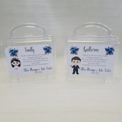 Convite Daminha, Pajem, Florista Casamento - Maletinha
