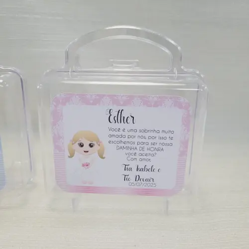 Convite Daminha, Pajem, Florista Casamento - Maletinha