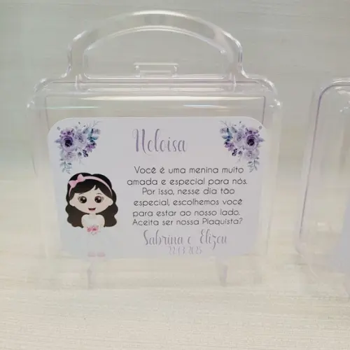 Convite Daminha, Pajem, Florista Casamento - Maletinha