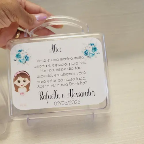 Convite Daminha, Pajem, Florista Casamento - Maletinha