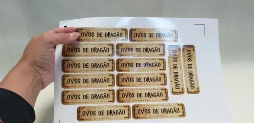 Adesivo Chiclete Ovos de Dragão Harry Potter