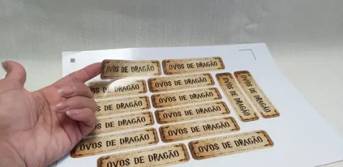 Adesivo Chiclete Ovos de Dragão Harry Potter