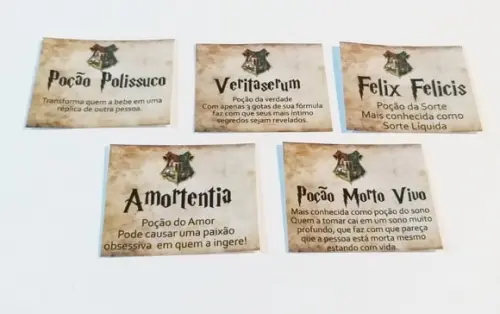 Adesivo Poções Garrafinha Harry Potter