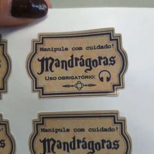 Adesivo Mandrágoras Garrafinha Harry Potter