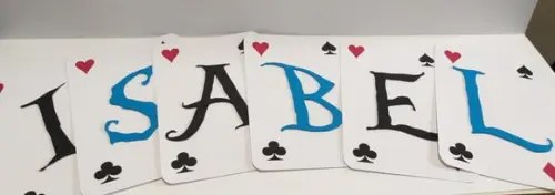 Bandeirola Carta Baralho Alice no Pais das Maravilhas
