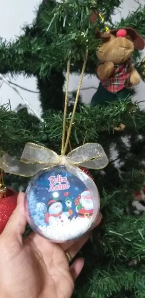 Bolinha de Natal Personalizada com Bolinhas