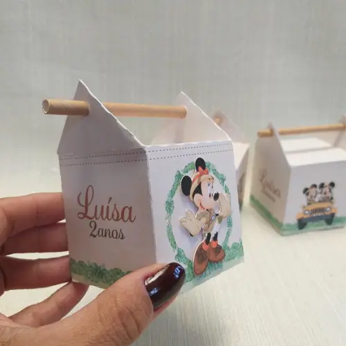 Caixa Canudo Minnie Safari