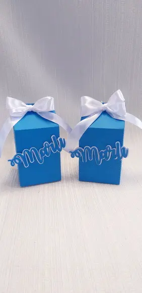 Caixa milk azul