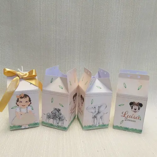 Caixa Milk Minnie Safari