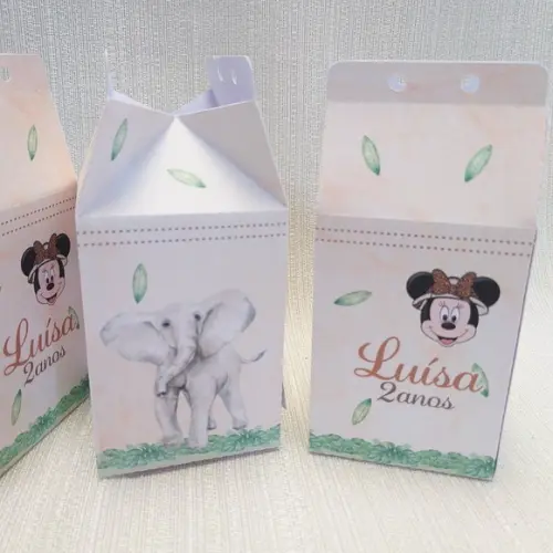 Caixa Milk Minnie Safari