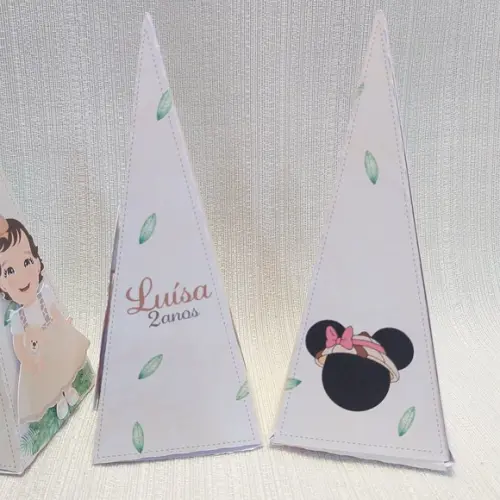 Caixa Pirâmide Minnie Safari