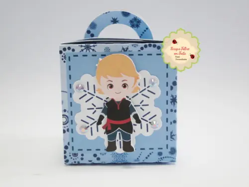 Caixa Quadrada com Alça Frozen