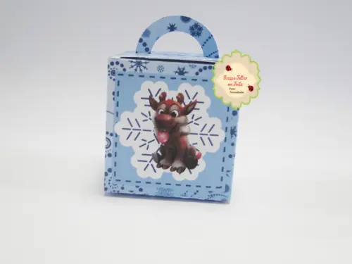 Caixa Quadrada com Alça Frozen