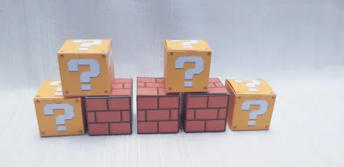 Caixa Tijolinho Super Mario Bross