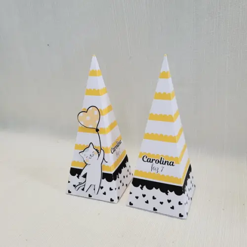 Caixa´pirâmide Gatinho