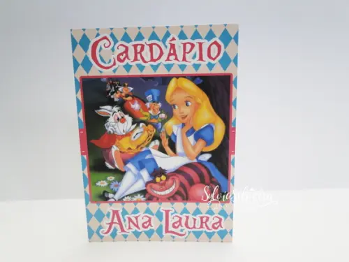 Cardápio Alice no País das Maravilhas