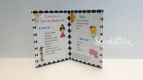Cardápio Alice no País das Maravilhas