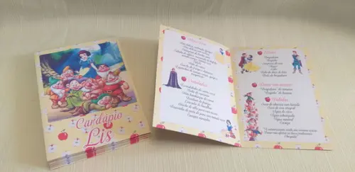 Cardápio Branca de Neve