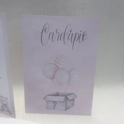 Cardápio Chá de Revelação Ursinhos