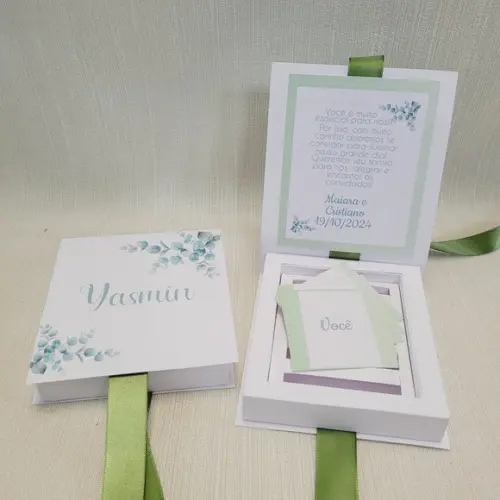 Convite Daminha , Pajem ou Florista Casamento Verde Menta