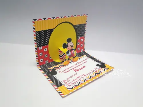 Convite Casa do Mickey Pop Up