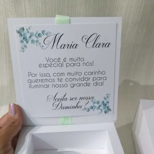 Convite Daminha, Pajem ou Padrinhos- Caixa Nutella
