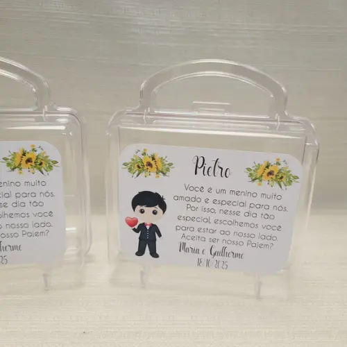 Convite Daminha, Pajem, Florista Casamento - Maletinha