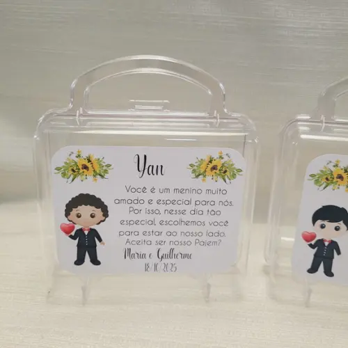 Convite Daminha, Pajem, Florista Casamento - Maletinha
