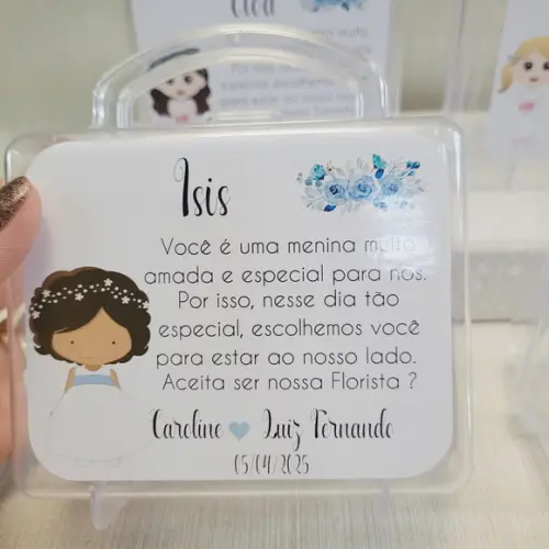 Convite Daminha, Pajem, Florista Casamento - Maletinha