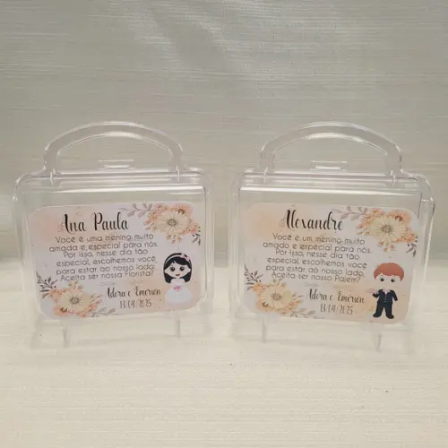 Convite Daminha, Pajem, Florista Casamento - Maletinha