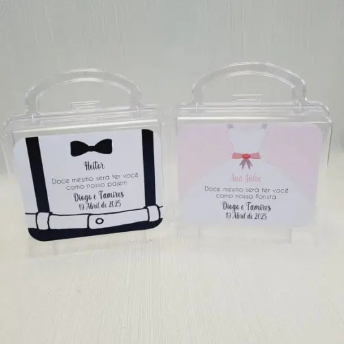 Convite Daminha, Pajem, Florista Casamento - Maletinha