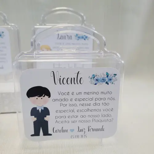 Convite Daminha, Pajem, Florista Casamento - Maletinha