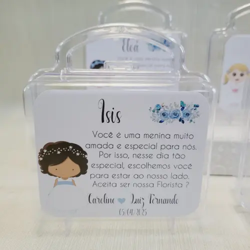Convite Daminha, Pajem, Florista Casamento - Maletinha