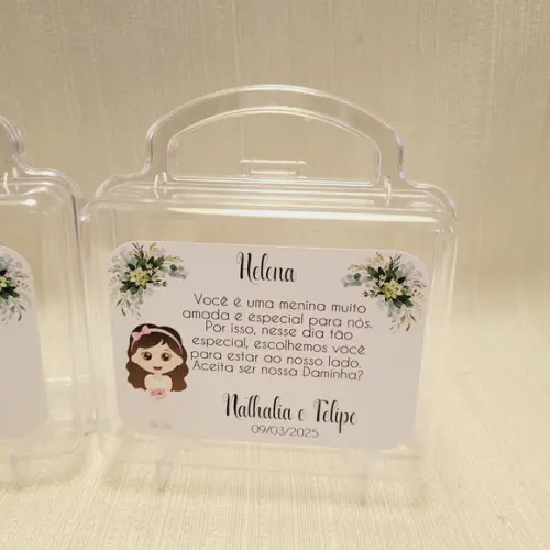 Convite Daminha, Pajem, Florista Casamento - Maletinha