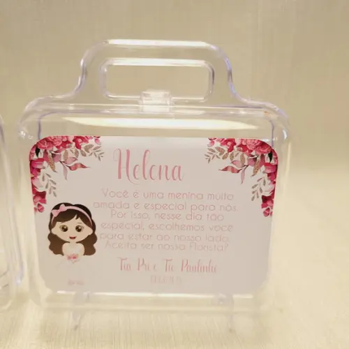Convite Daminha, Pajem, Florista Casamento - Maletinha
