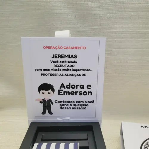 Convite Segurança das Alianças Casamento