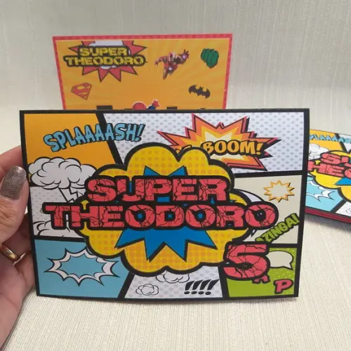 Convite Super Heroi Pop Up