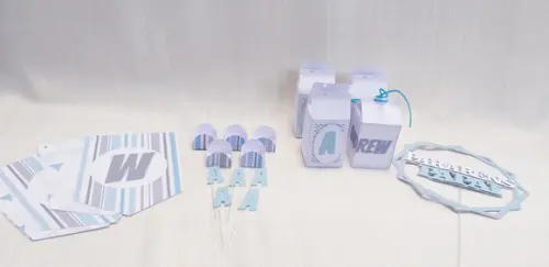 Kit Festa Azul e Cinza