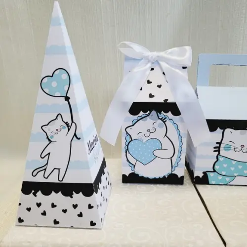Kit Festa Gatinho 60 Itens