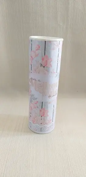 Lata Dia das Mães - Papelão com Tampa e Fundo Plástico